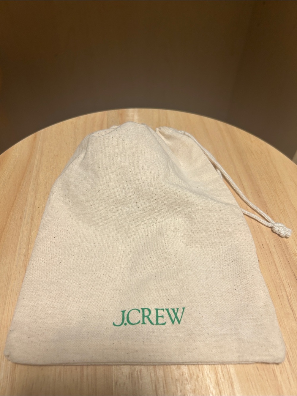 J.Crew Small Natural Cotton Canvas Drawstring Pouch / Authentic / In Great Cond.